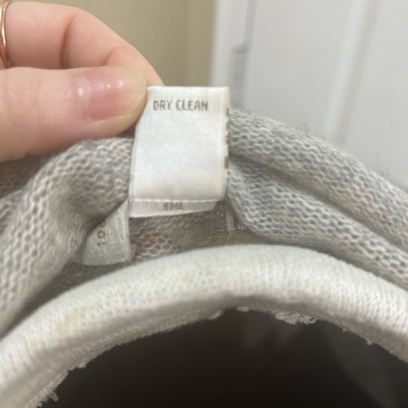 Kenar 100% 2 Ply Cashmere Open Front Waterfall Cardigan Soft Gray sz M Luxury - Picture 5 of 9